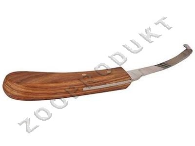 Velký obrázek Nůž kopytní levý ve dřevě z kvalitní ocele