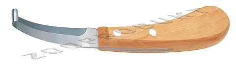 Velký obrázek Nůž kopytní oboustranný ve dřevě z kvalitní ocele