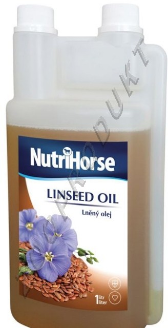 Velký obrázek Lněný olej za studena lisovaný Nutri Horse