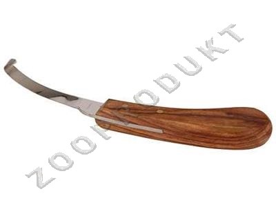 Velký obrázek Nůž kopytní pravý ve dřevě z kvalitní ocele