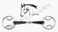 Náhled obrázku Udidlo Bevel gumové vnitřní kroužky pro citlivé koně