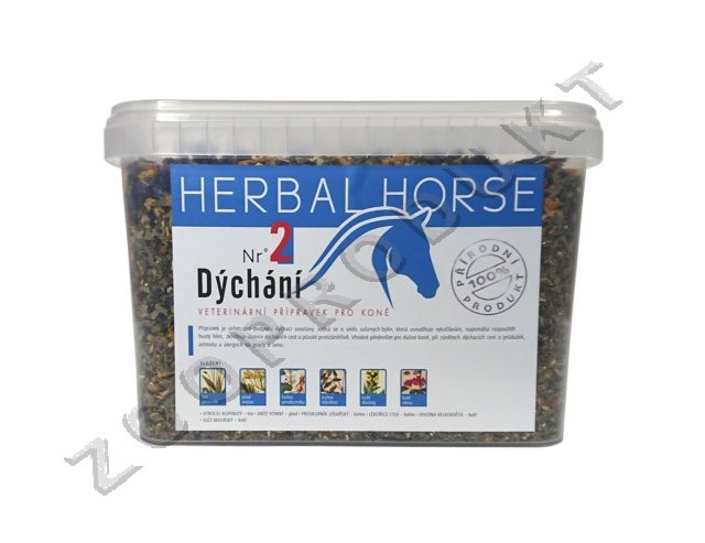 Obrázky ke zboží: Herbal Horse NR°2 dýchání usnadňuje vykašlávání podpora