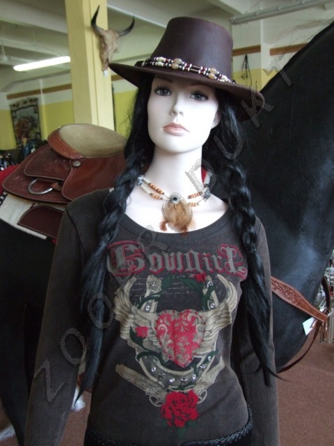 Velký obrázek Tričko dámské westernové dl.rukáv Cowgirl