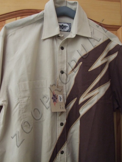 Velký obrázek Westernová košile Hurrican brown doprodej