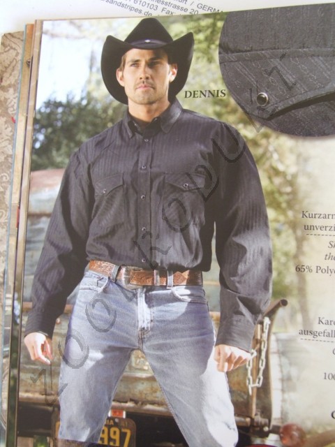 Velký obrázek Westernová košile pánská Dennis dl.rukáv
