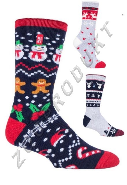 Velký obrázek Ponožky thermo vánoční extra hřejivé různý motiv