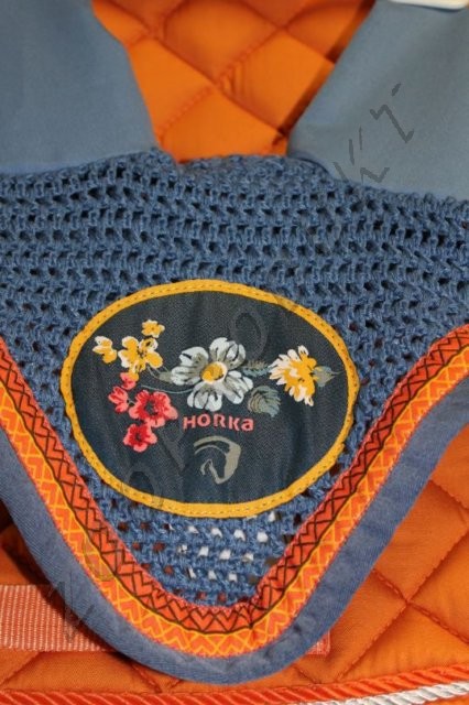 Velký obrázek Čabraka Horka s květy bavlna háčkovaná Horka