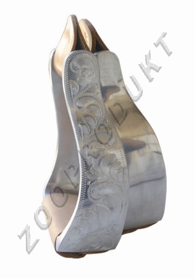 Velký obrázek Třmeny westernové aluminiun zdobené pár